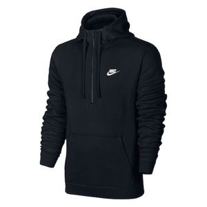 Mens Black Nike Half-Zip Hoodie